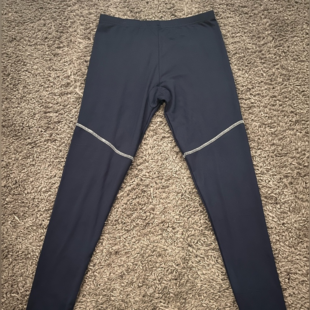 Navy blue women sports leggings